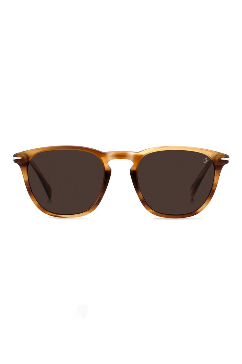 51mm Rectangular Sunglasses, Main, color, BROWN HORN/ BROWN