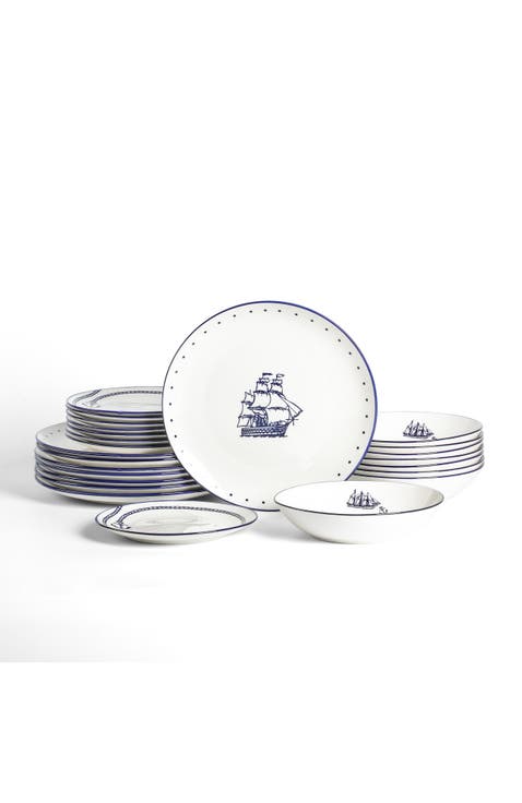 Knox Porcelain 24-Piece Dinnerware Set