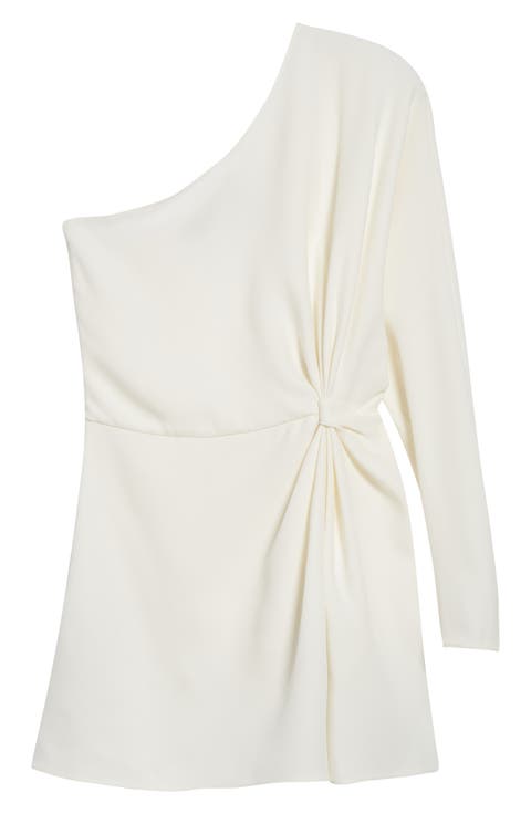 One-Shoulder Silk Cady Couture Top