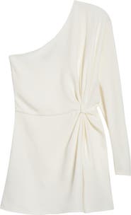 Valentino One-Shoulder Silk Cady Couture Top