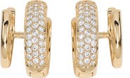 ATHRA LUXE Cubic Zirconia Huggie Hoop Earrings