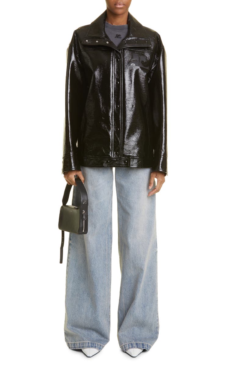 Courrèges Crop Jersey T-Shirt, Alternate, color, 