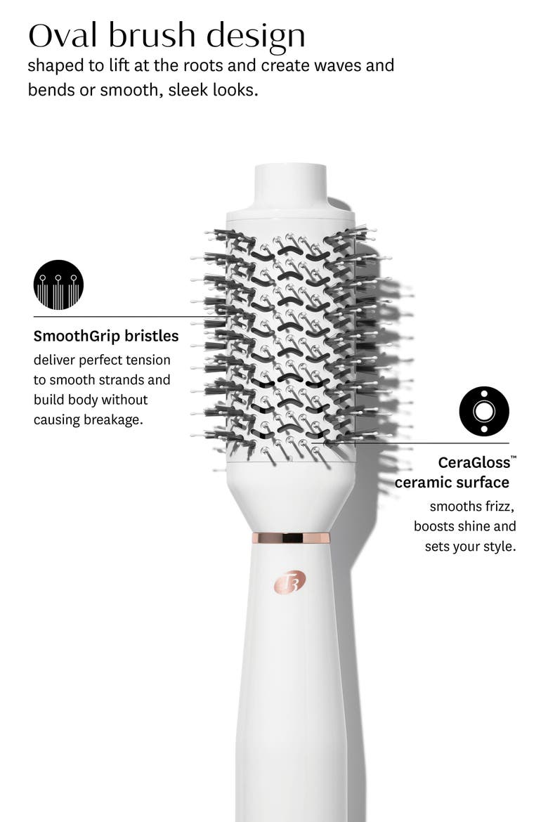 Airebrush Blow Dry Brush, Alternate, color, WHITE/ ROSE GOLD