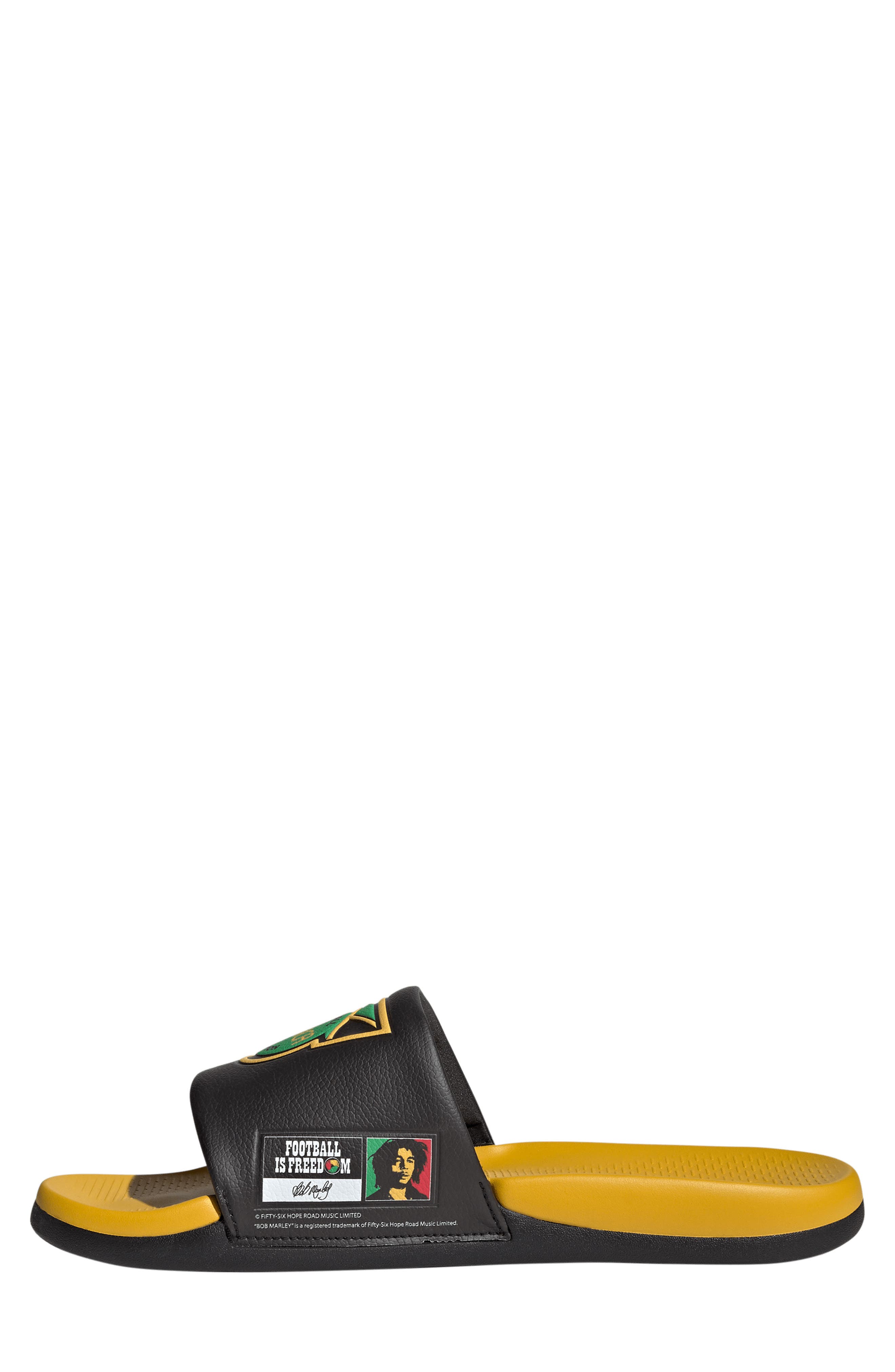 adidas Gender Inclusive Adilette Comfort 2.0 Jamacia Slide Sandal, Alternate, color, 
