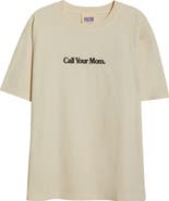 PacSun Call Your Mom Embroidered Cotton T-Shirt