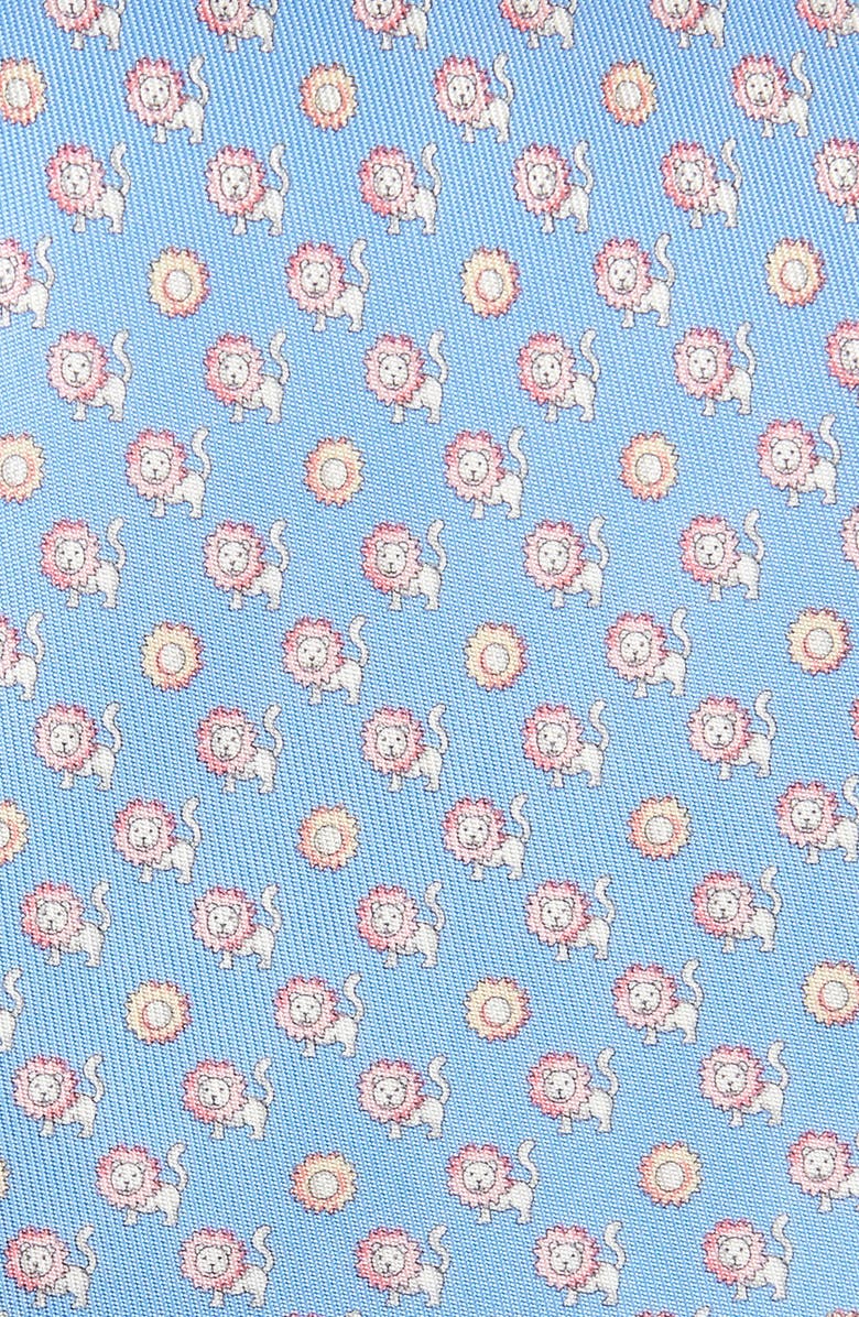 FERRAGAMO Salvatore Ferragamo Lion Print Silk Tie, Alternate, color,