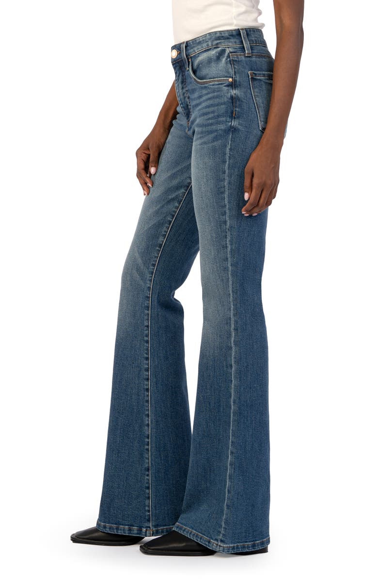 KUT from the Kloth Ana Fab Ab High Waist Super Flare Jeans, Alternate, color, 