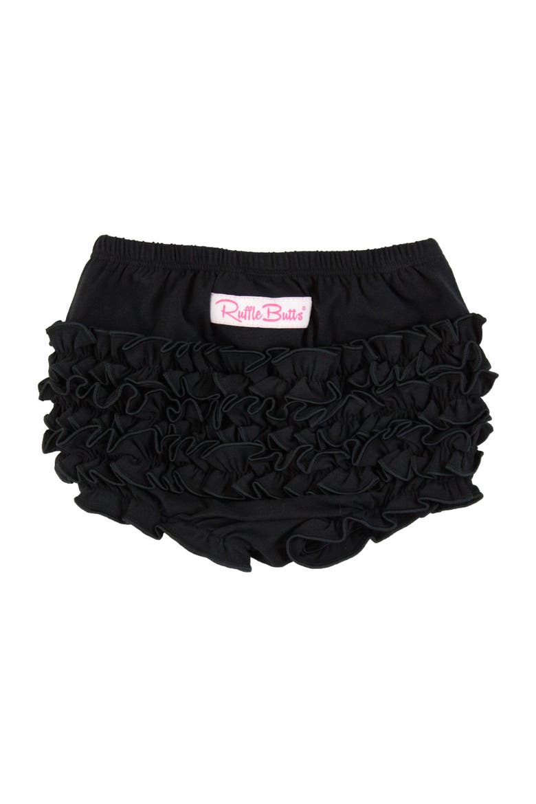 Baby/Toddler Knit RuffleButt Bloomer, Main, color, Black