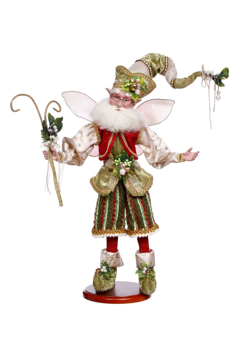 Mistletoe Fairy on Base, Main, color, Red