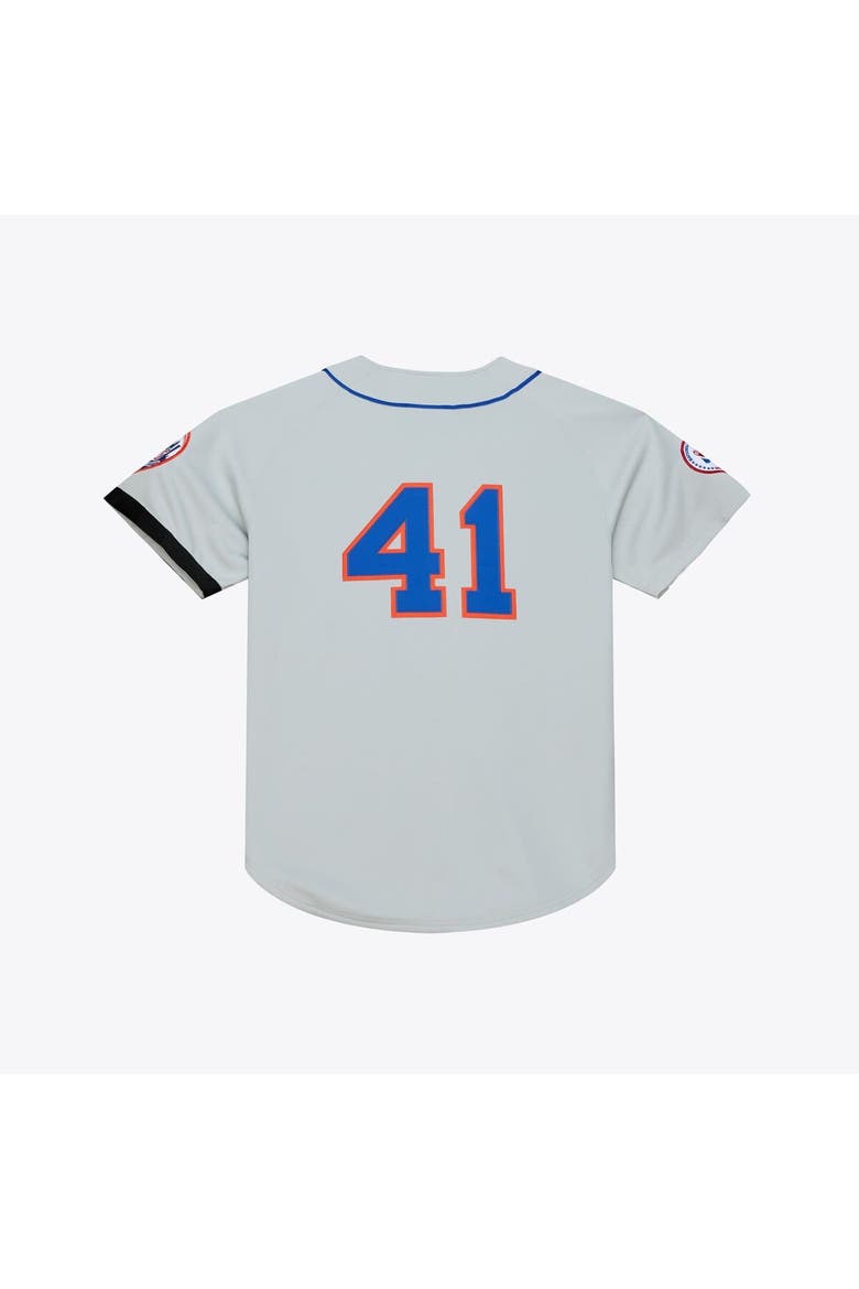 Men's Mitchell & Ness Tom Seaver Gray New York Mets 1976 Authentic Jersey, Alternate, color, Gray