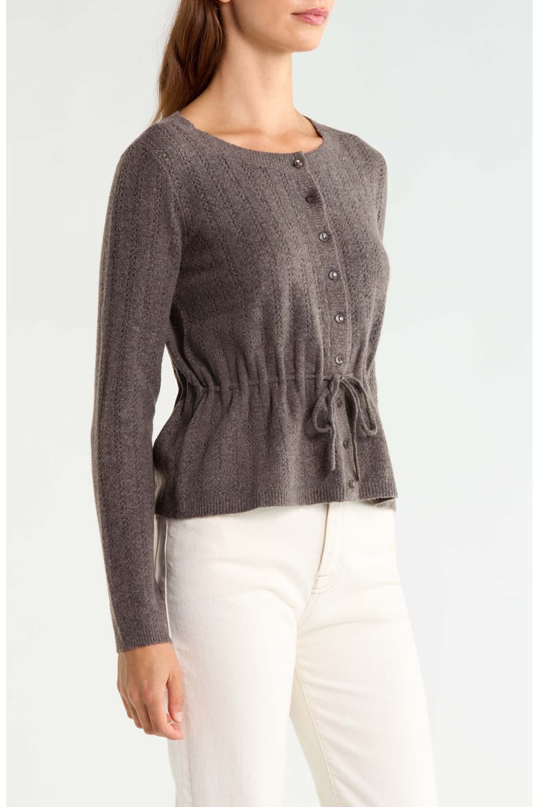 Cloud Soft Babydoll Cardigan, Alternate, color, HOT FUDGE HEATHER