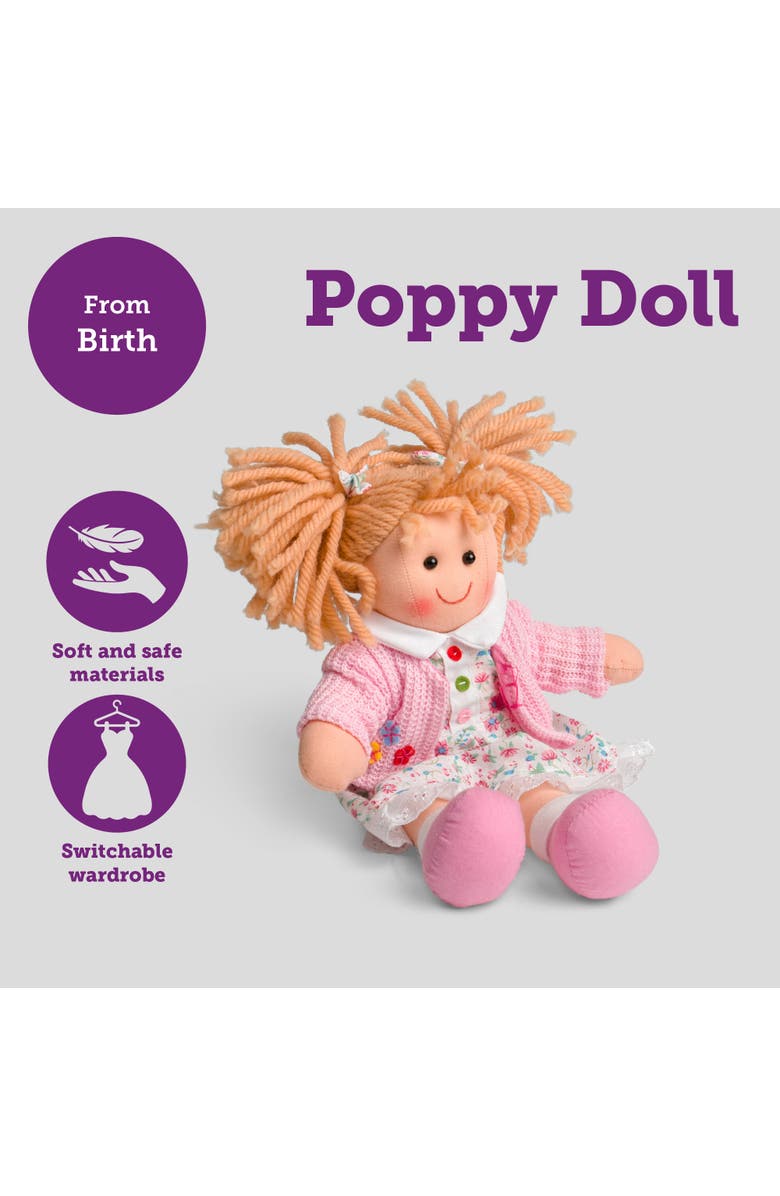 Bigjigs Toys - Poppy Doll, Small, Alternate, color, Multicolored