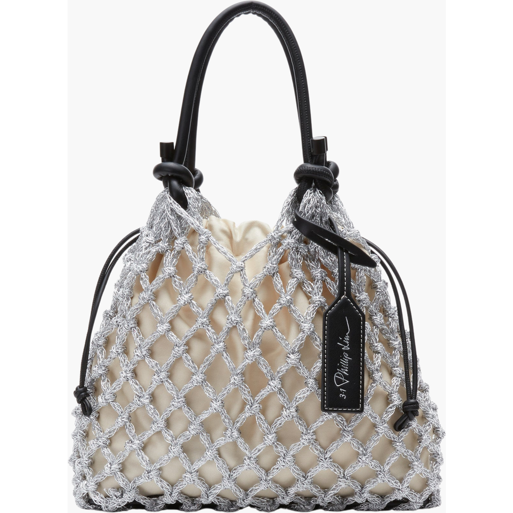 3.1 Phillip Lim Macrame Mini Sac Handbag in Silver /Beige  product