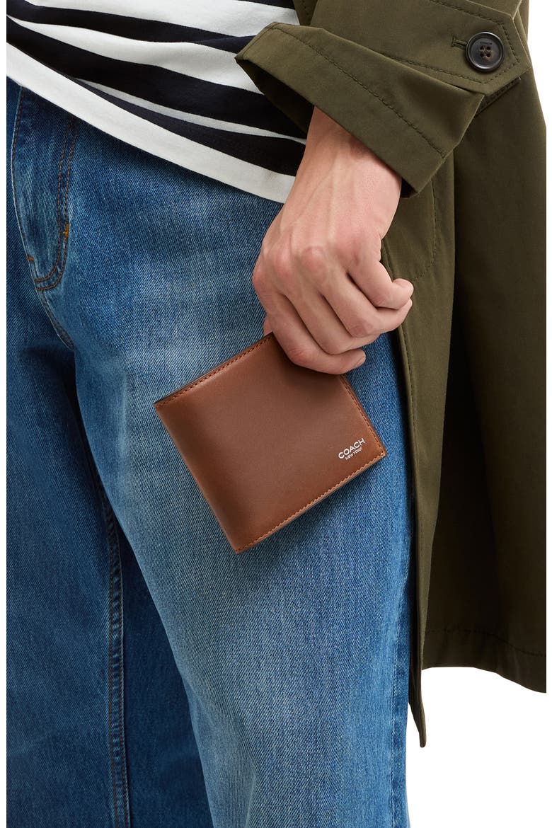 3-in-1 Loved Leather Bifold Wallet, Alternate, color, SADDLE/ BURNT SIENNA