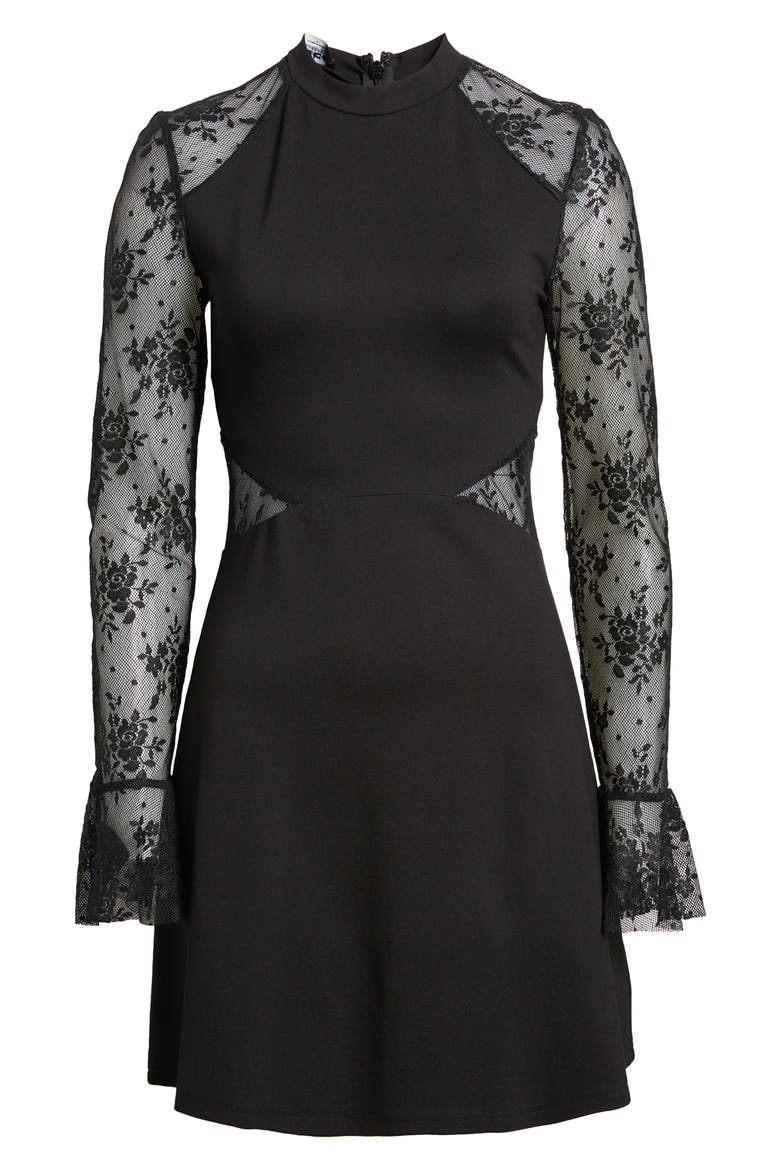 Embellished Cap Sleeve Sheath Dress, Alternate, color, BLACK GOLD