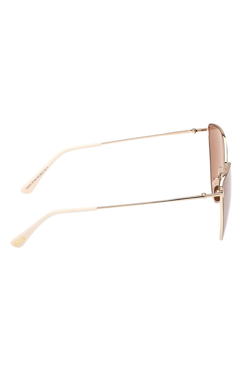 TOM FORD Anais 62mm Cat Eye Sunglasses, Alternate, color, Shiny Pale Gold/ Copper