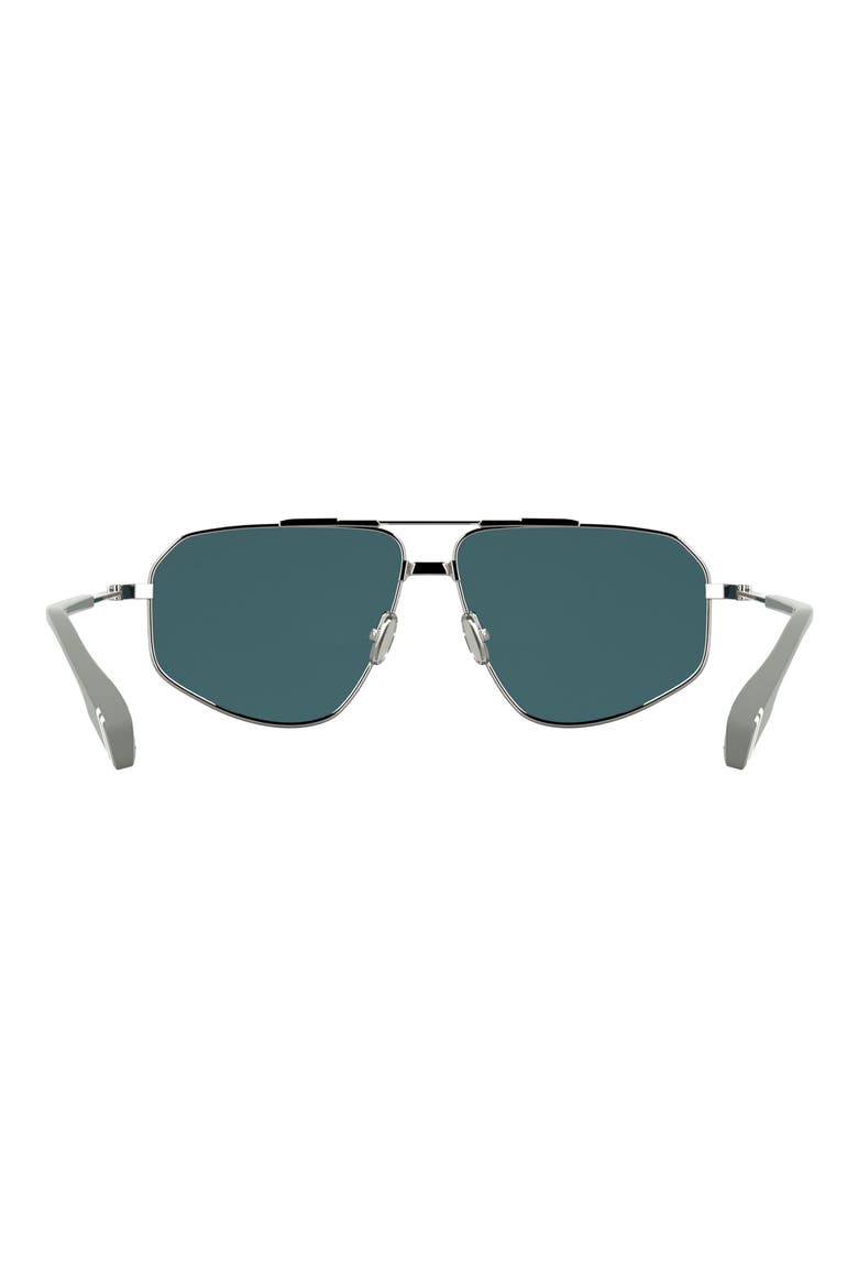 61mm Polarized Aviator Sunglasses, Alternate, color, LIGHT GUNMETAL