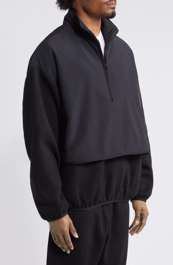 Quarter Zip Fleece & Nylon Pullover