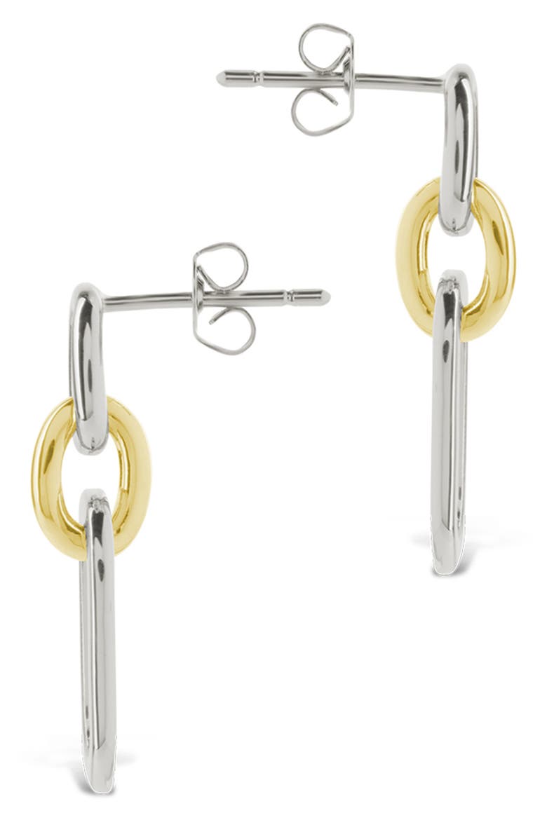 Amelie Dualtone Link Drop Earrings, Alternate, color, DUALTONE