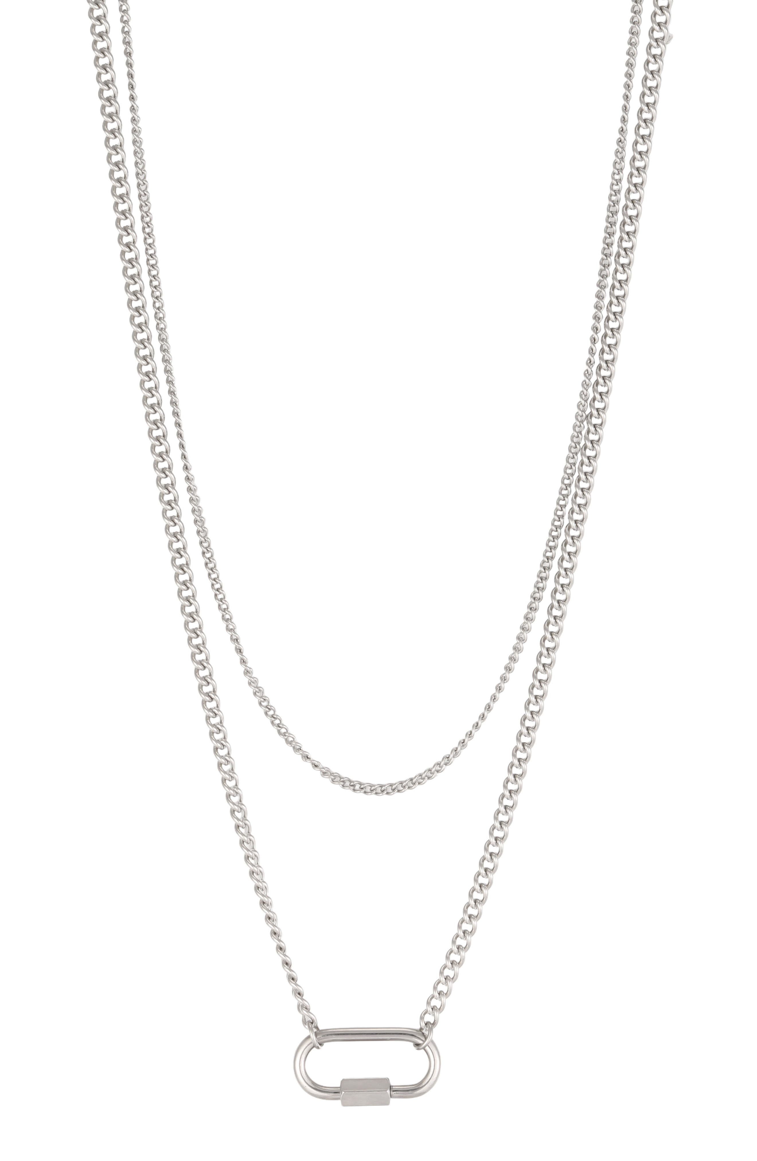 Carabiner Layered Necklace