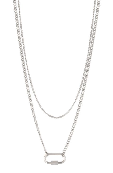 Carabiner Layered Necklace