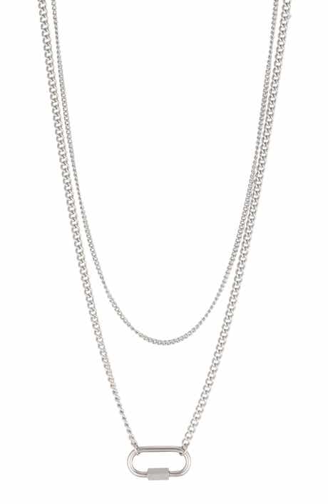 Carabiner Layered Necklace