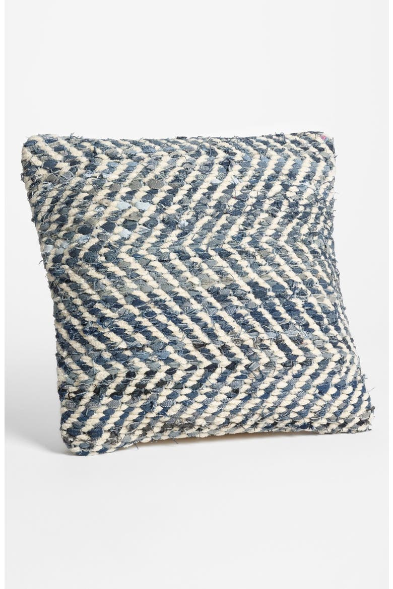 'Denim Chevron' Pillow, Main, color, DNU BLUE
