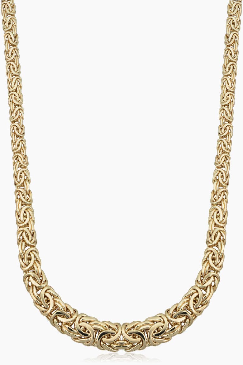 10K Gold Byzantine Graduated Necklace, Main, color, Yellow Gold