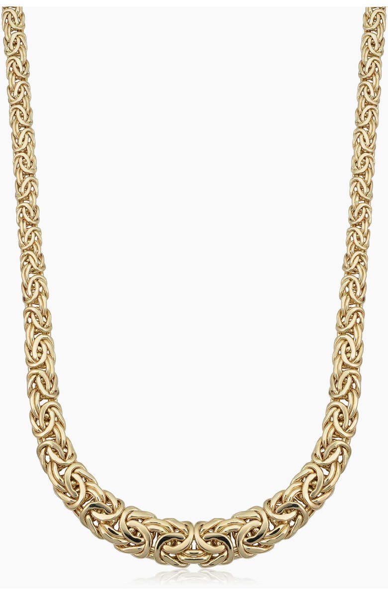 Oradina 10K Gold Byzantine Graduated Necklace, Main, color, Yellow Gold