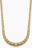 Oradina 14K Gold Byzantine Graduated Necklace