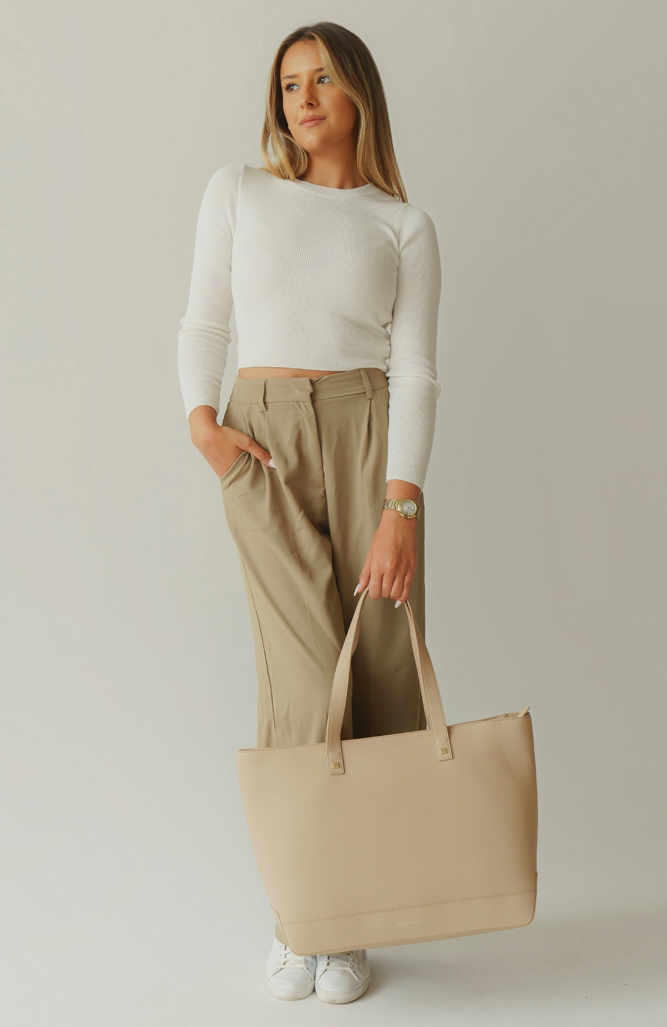 THE TOTE, Alternate, color, Cream