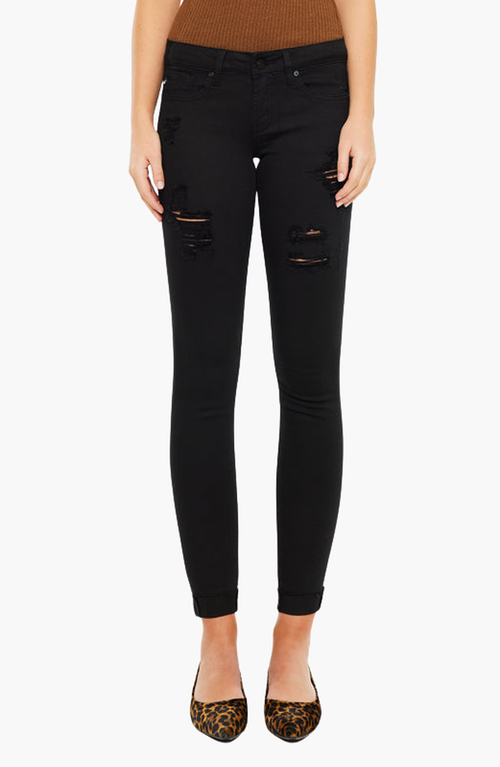 Kancan June Low Rise Ankle Skinny Jeans In Black