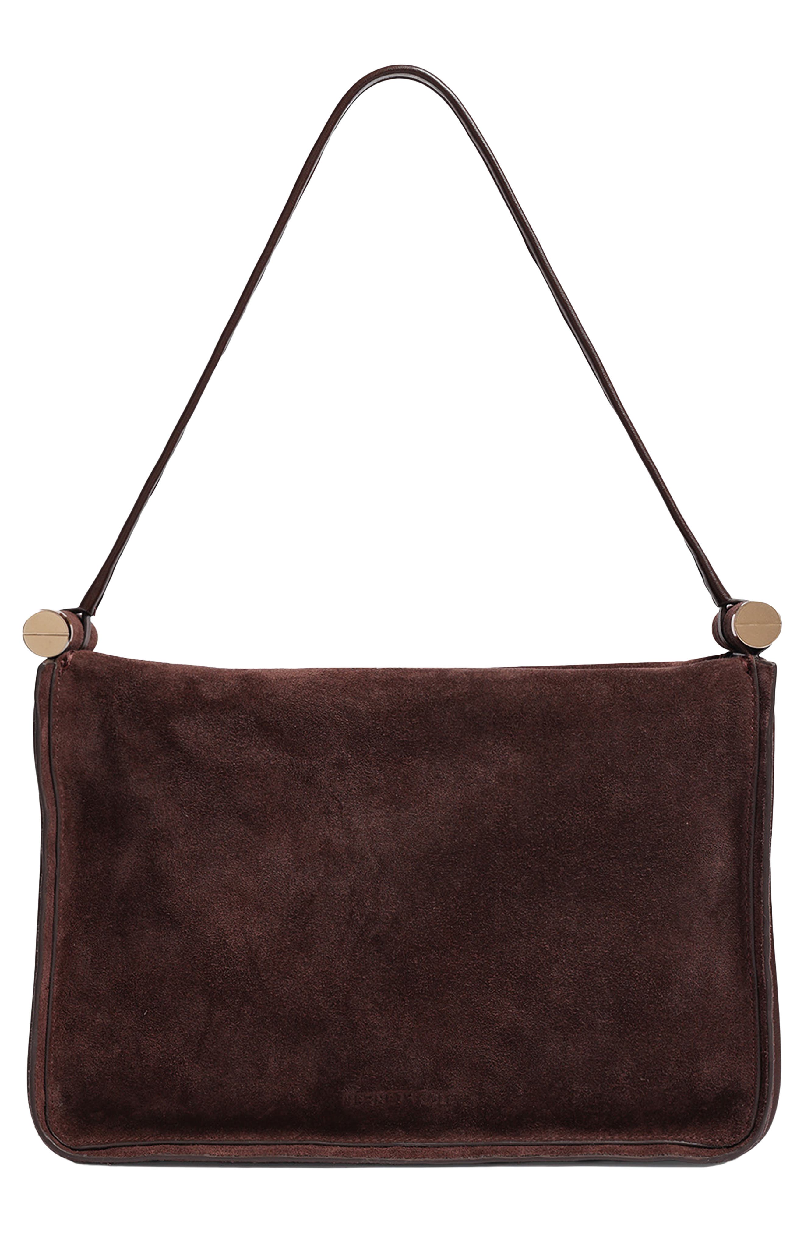 Highline Large Leather Shoulder Bag, Alternate, color, CHOCOLATE