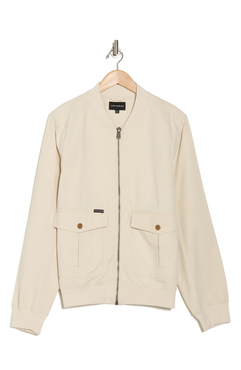 Cotton Twill Utility Bomber Jacket
