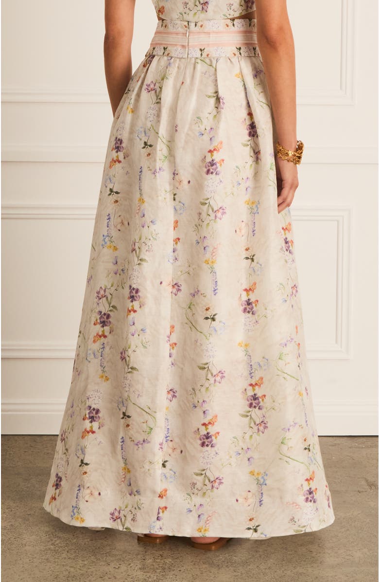 Aqua Blu Moonflower Zandra Maxi Skirt, Alternate, color, White