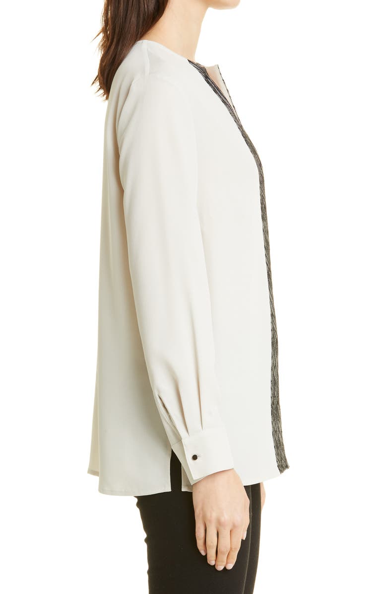 Misook Split Neck Tunic Blouse, Alternate, color, 