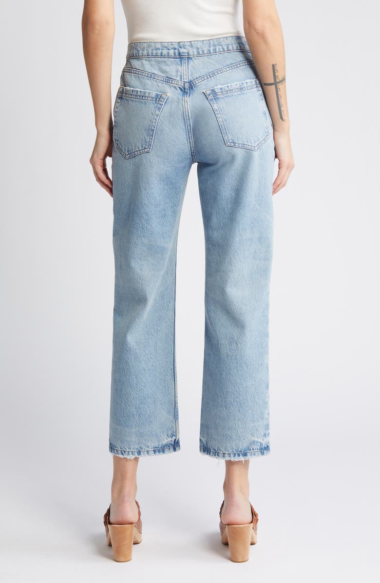 FRAME Le Jane Angled Zip Crop Relaxed Straight Leg Jeans, Alternate, color,