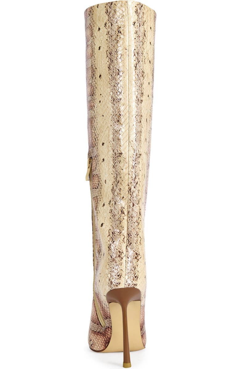 AZALEA WANG Madeye Stiletto Boot, Alternate, color, Nude Multi