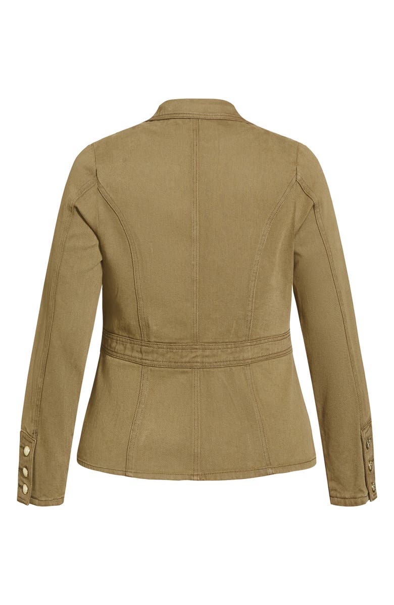 City Chic Harper Denim Blazer Jacket, Alternate, color,