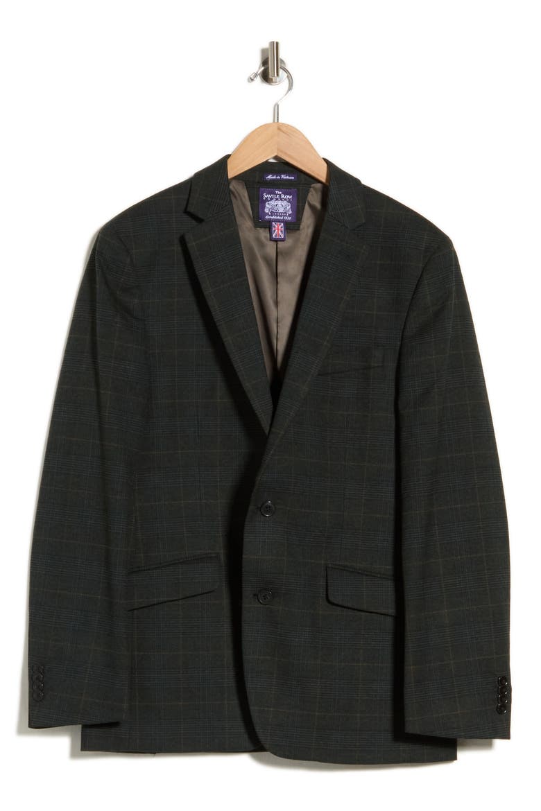 Plaid Sport Coat, Alternate, color, DARK OLIVE