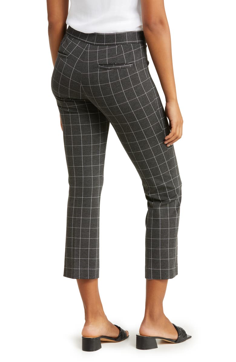 Amanda & Chelsea Windowpane Print Ankle Pants, Alternate, color, 