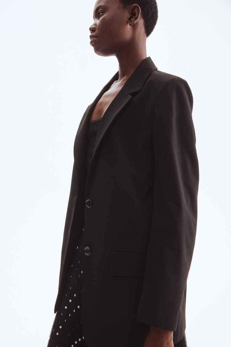 Long Blazer, Alternate, color, Black