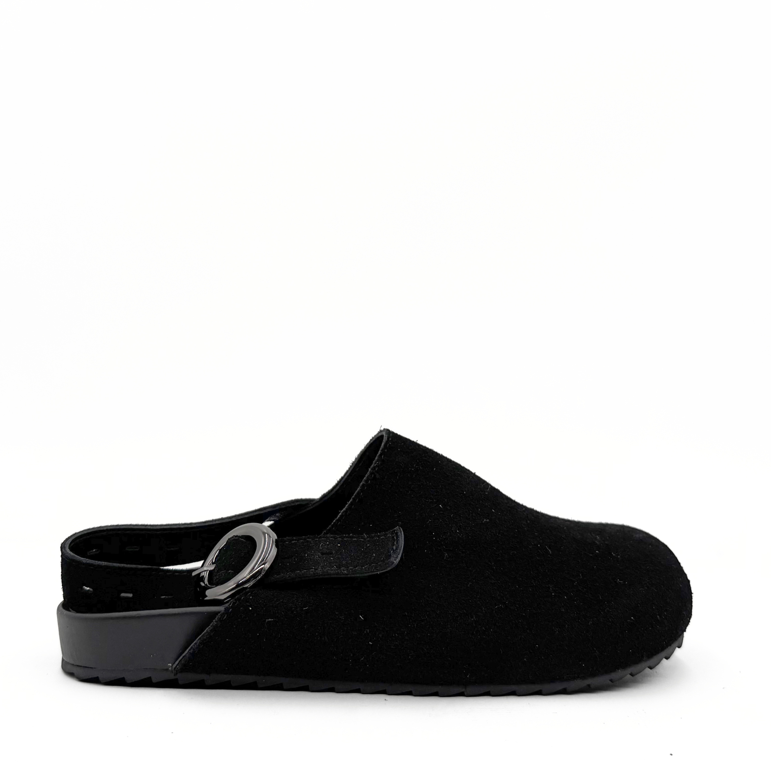 Amie Rafa Toni Suede Clogs, Main, color, Black