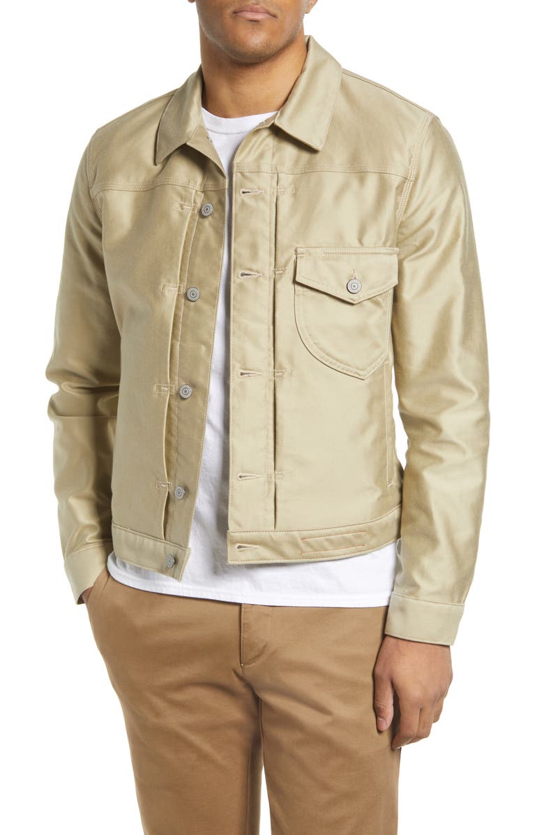 HIROSHI KATO The Blade Moleskin Jacket, Main, color, Beige