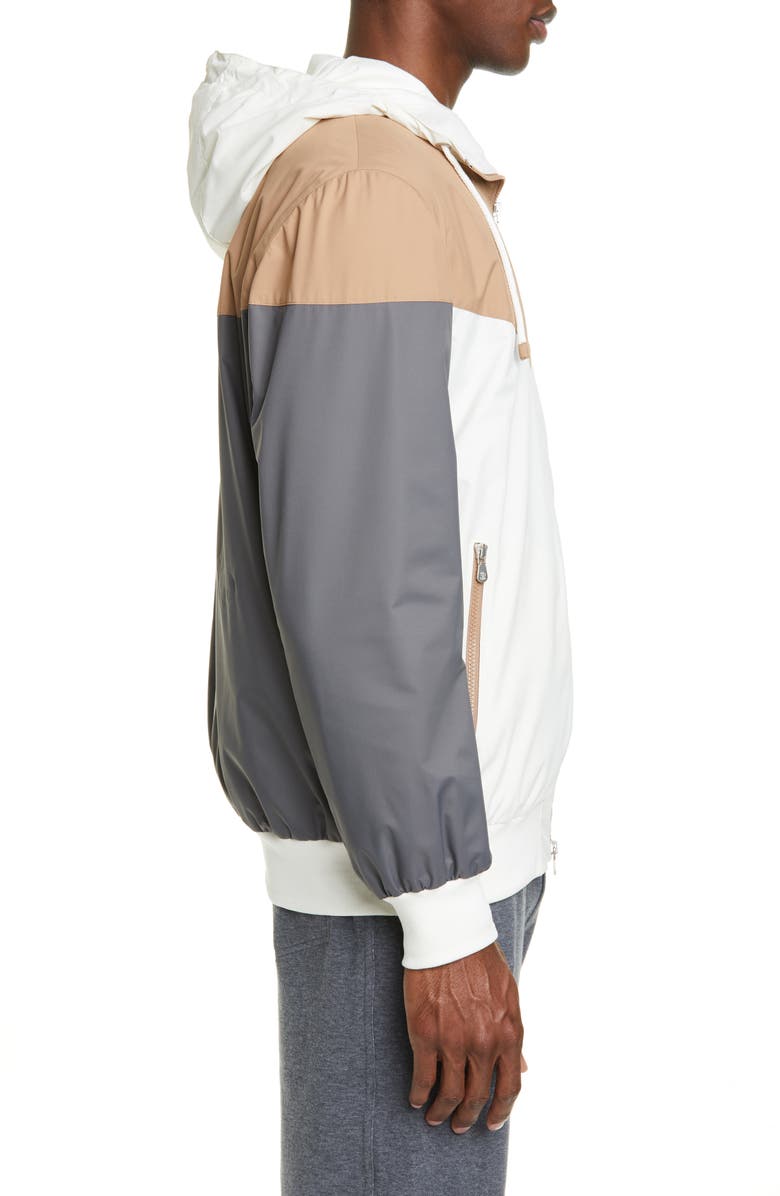Brunello Cucinelli Colorblock Windbreaker, Alternate, color,