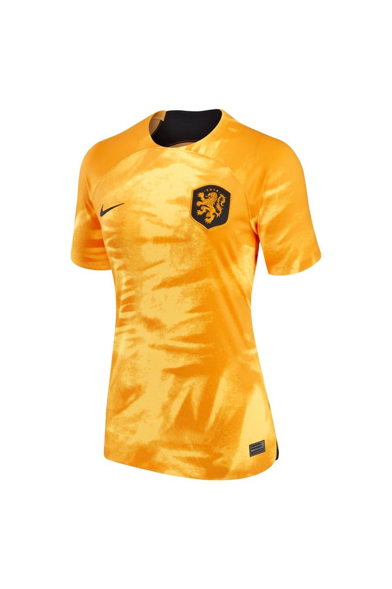 Women's Nike Orange Netherlands National Team 2022/23 Home Breathe Stadium Replica Blank Jersey, Alternate, color, Orange