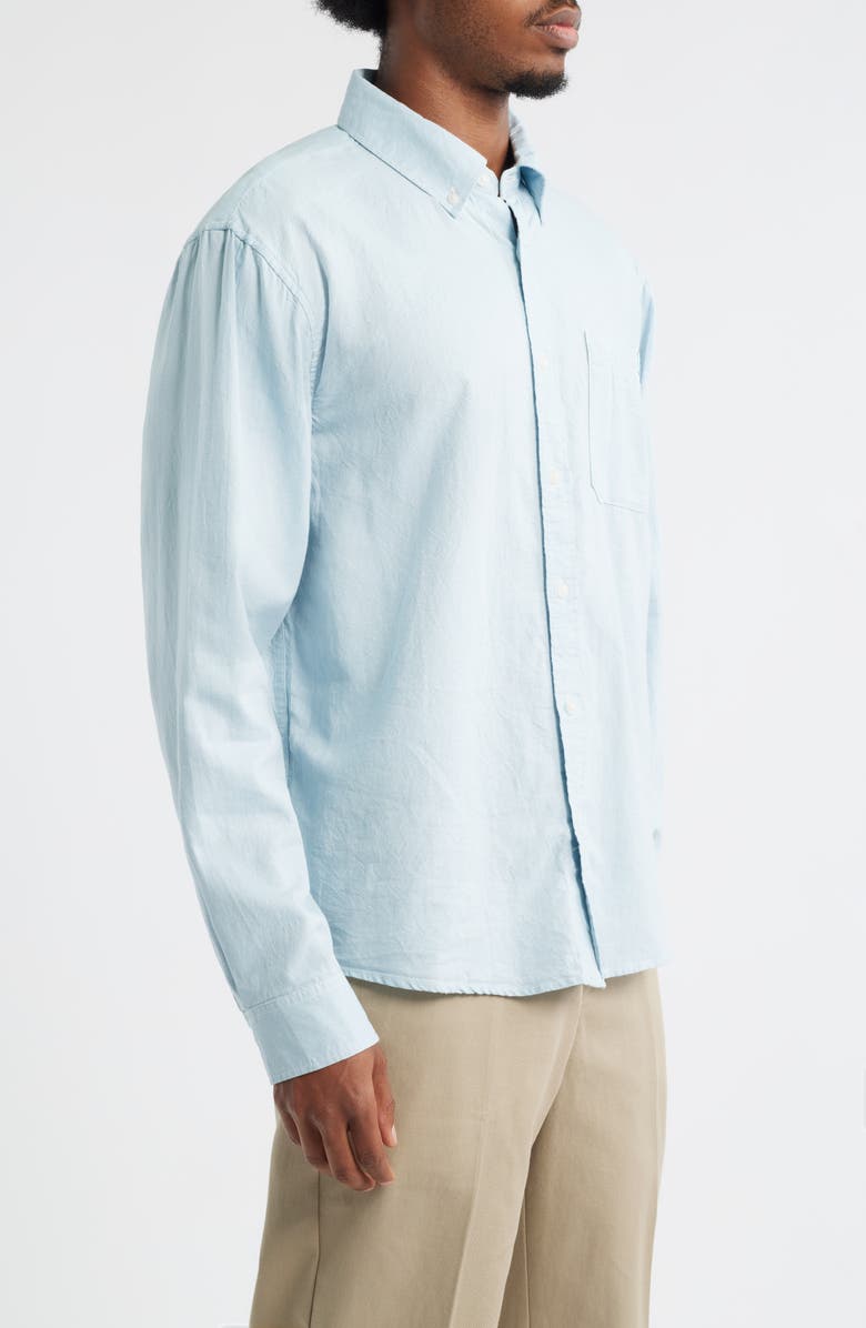Dickies Gallatin Solid Cotton Button-Down Shirt, Alternate, color, Glacier Lake