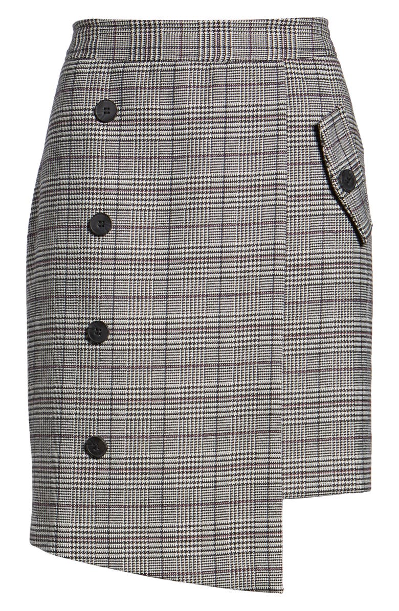 CHRISELLE LIM COLLECTION Chriselle Lim Bianca Houndstooth Button Front Skirt, Alternate, color, 