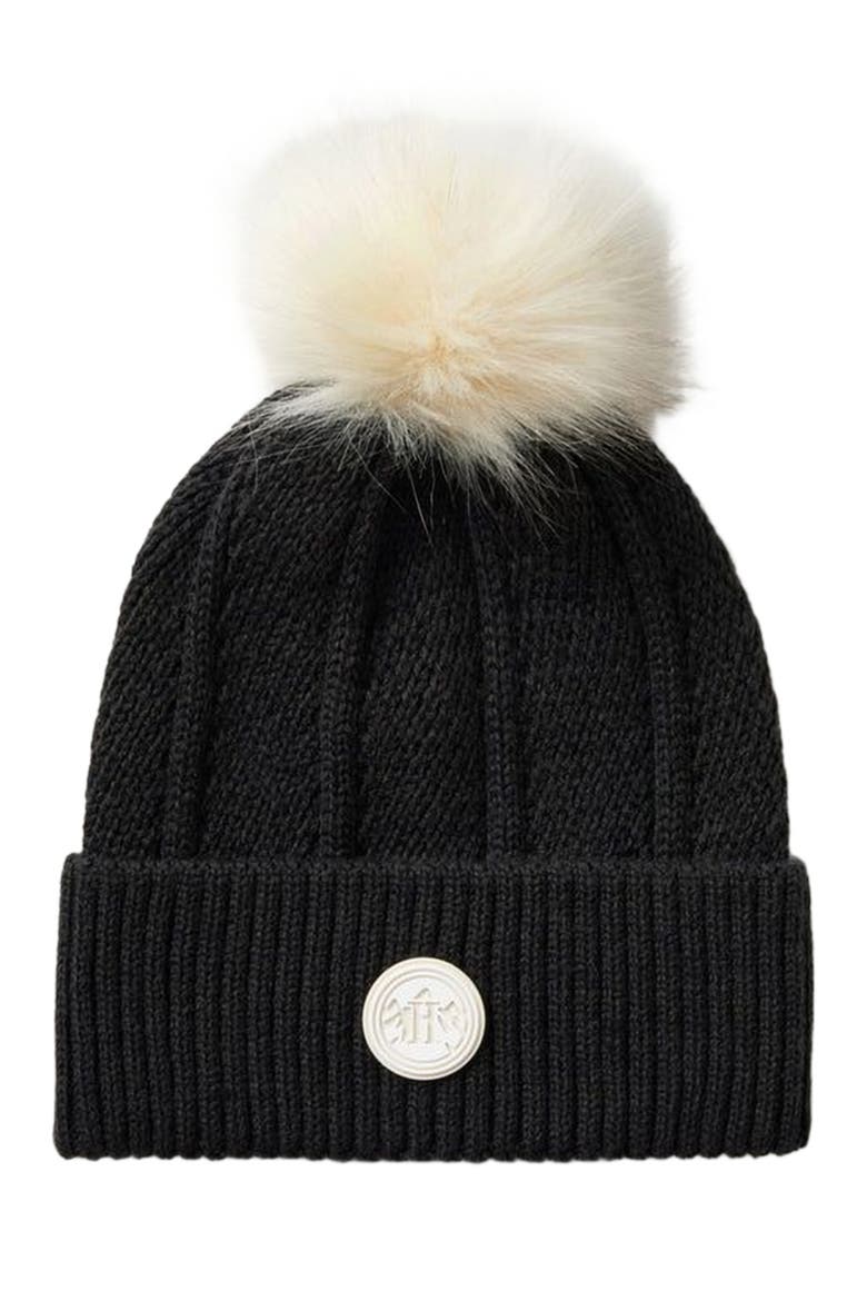 Willow Pom Baby Beanie, Main, color, Black