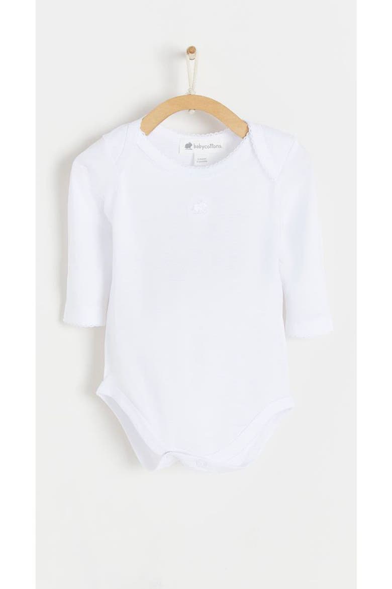 Logo Long Sleeve Bodysuit 2-Pack for Infant, Alternate, color, White